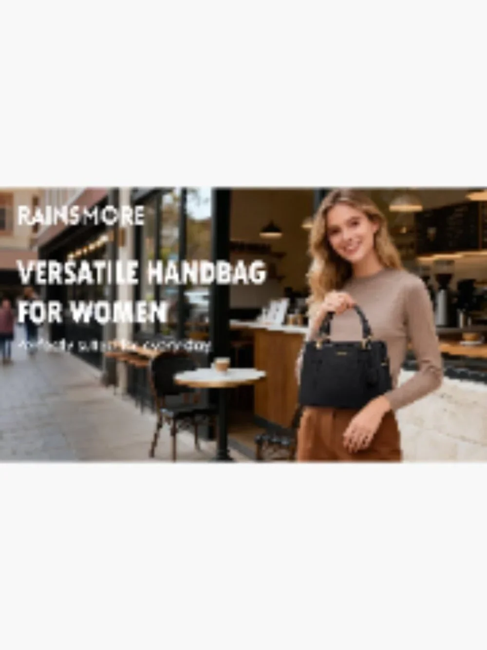 Waterproof PU Leather Satchel Handbag with Anti-Theft Pockets, Fits iPad